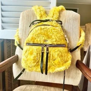 Moschino | Bags | Sold Moschino Yellow Mohair Blendfur  display picture 3